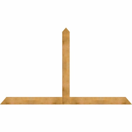 Ekena Millwork Portland Rough Sawn Timber Gable Bracket, Western Red Cedar, 108"W x 63"H x 2"D x 6"F, 14/12 Pitch GBW108X63X0206POR00RWR